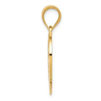 14k Yellow Gold 3 Children in Heart Charm