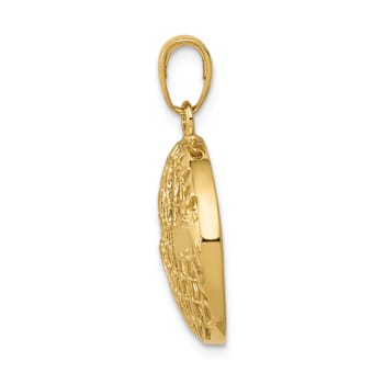 14k Yellow Gold Polished Globe Pendant