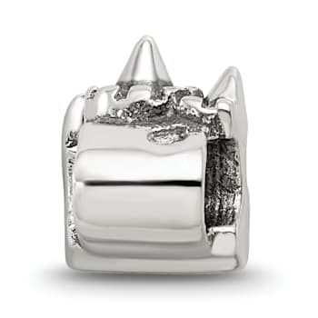 Sterling Silver Castle Bead