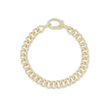 Sterling Statements 14K Yellow Gold Over Sterling Silver with Bella
Luce® Curb Chain Bracelet