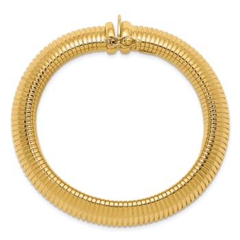 14K Yellow Gold 14.7mm 7.25 inch Omega Bracelet