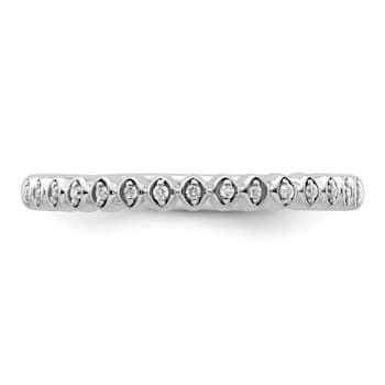 14K White Gold Stackable Expressions Diamond Ring 0.045ctw