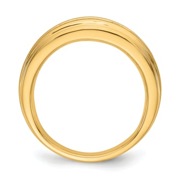 10K Yellow Gold Lab Grown Diamond, SI1/SI2, G H I, Men's Ring