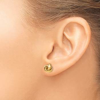 14k Yellow Gold Polished Knot Stud Earrings
