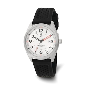 Charles Hubert Stainless Steel White Dial Watch