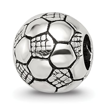 Sterling Silver Kids Soccer Ball Bead