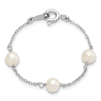 Sterling Silver Hamsa With Freshwater Cultured Pearl Adjustable Bolo Bracelet Sterling Silver Hamsa With Freshwater Cultured Pearl Adjustable Bolo Bracelet