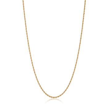 Invicta Men's Yellow Rope Chain Necklace 3mm In Stainless Steel 24 Inch