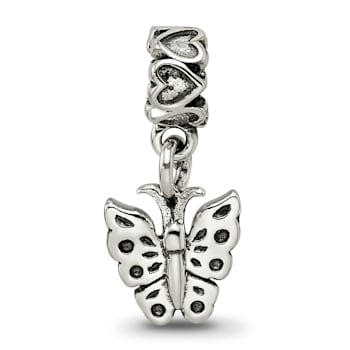 Sterling Silver Butterfly Dangle Bead