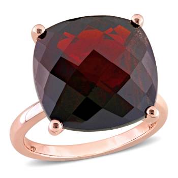 Garnet 14K Rose Gold Ring 15.00ctw