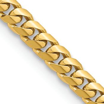 14k Yellow Gold 5mm Solid Miami Cuban 24 Inch Chain