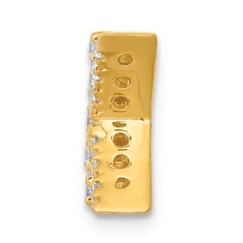14K Yellow Gold Diamond Letter K Initial Charm
