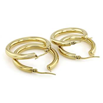 Gold-Tone Hoop Earring Set Of 2