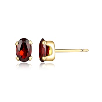 Multi-Color Multi-Gemstone 18k Yellow Gold Over Sterling Silver Earring Set