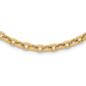 14K Yellow Gold Polished Link Necklace