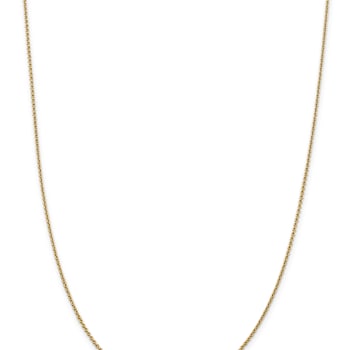 10k Yellow Gold 1.4mm Solid Forzantine Cable 18 Inch Chain