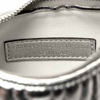 Fendi x Marc Jacobs Fendigraphy Silver Tone Mini Hobo Leather Bag