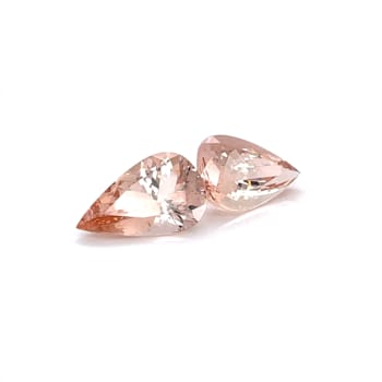 Morganite 21x13mm Pear Shape Matched Pair 23.85ctw