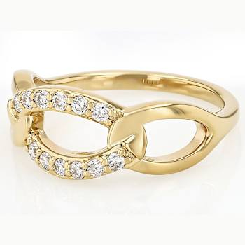 Meaningful Lab-Grown Diamond Crossover Ring 0.25ctw In 14K Gold Over
Sterling Silver