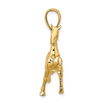 14k Yellow Gold 3D Tennessee Walking Horse Charm
