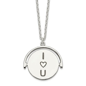 Sterling Silver I Love You Forever Necklace