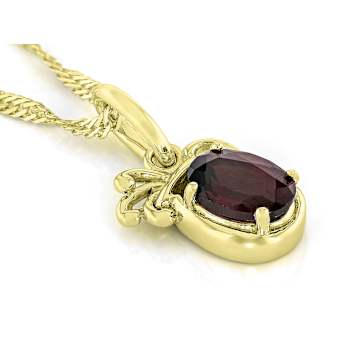 Garnet Aquarius Birthstone Pendant