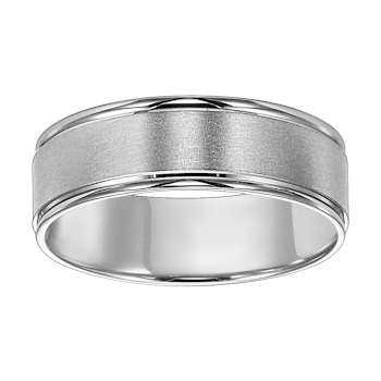 6mm Flat Comfort Fit Band with Round Edges & Brushed Finish in 10k
White Gold