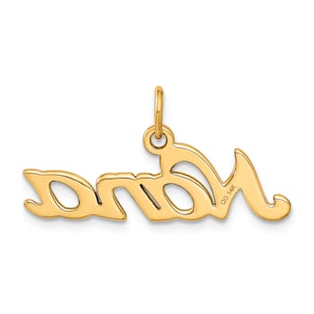 14K Yellow Gold Satin NANA Charm