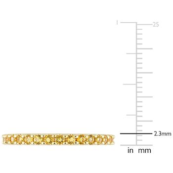Citrine 10K Yellow Gold Eternity Ring 1.28ctw