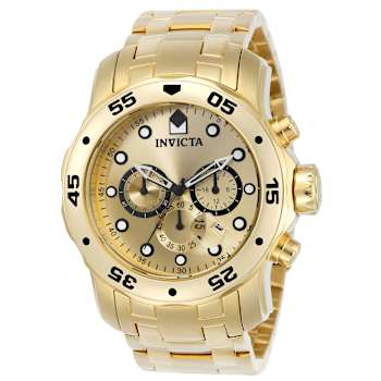 Invicta Pro Diver 48mm Yellow Stainless Steel Chronograph Quartz Watch
