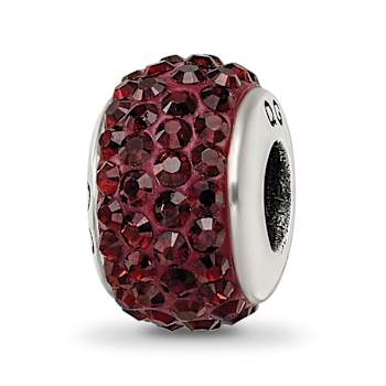 Sterling Silver Reflections Brown Full Preciosa Crystal Bead