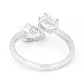 White Lab-Grown Diamond F-G SI 10K White Gold Ring 1.50ctw