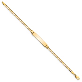 14k Yellow Gold Children's Figaro Link ID Bracelet