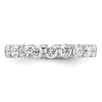 Rhodium Over 14K White Gold Lab Grown Diamond SI+, H+, Eternity Band