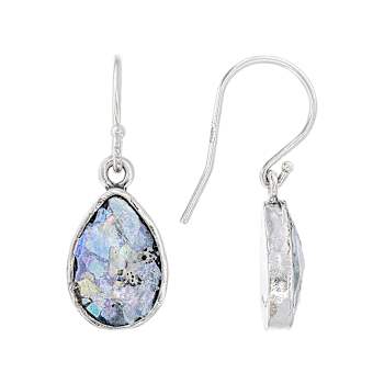 Roman Glass Teardrop Earrings