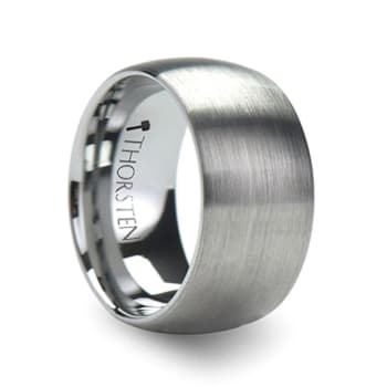 PERSEUS Domed with Brushed Finish Tungsten Band 10mm