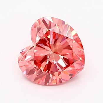 0.76ct Vivid Pink Heart Shape Lab-Grown Diamond SI1 Clarity IGI Certified