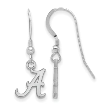 Rhodium Over Sterling Silver  LogoArt University of Alabama Extra Small
Dangle Earrings