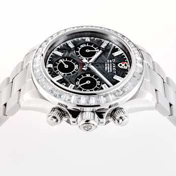 Duxot Accelero Meteorite Chronograph Black Dial White Stainless Steel
Band Limited Edition Watch