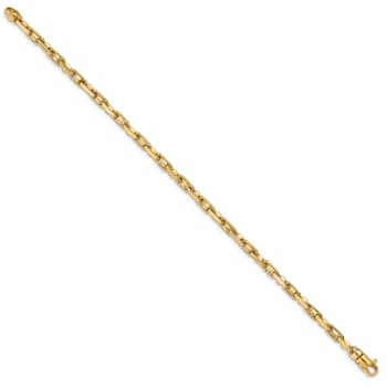 14k Yellow Gold 3.8mm Polished Fancy Link Bracelet
