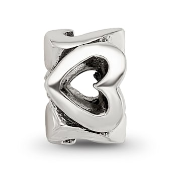 Sterling Silver Hearts Bead
