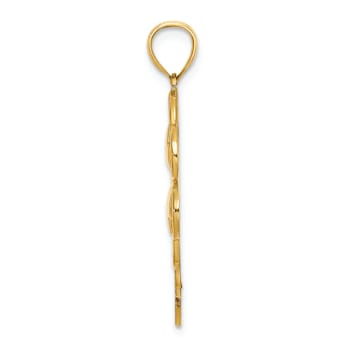 14K Yellow Gold 4-Leaf Clover Charm