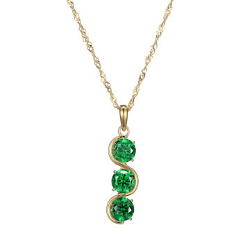 Green Cubic Zirconia 18k Yellow Gold Over Sterling Silver May Birthstone
Pendant 5.84ctw