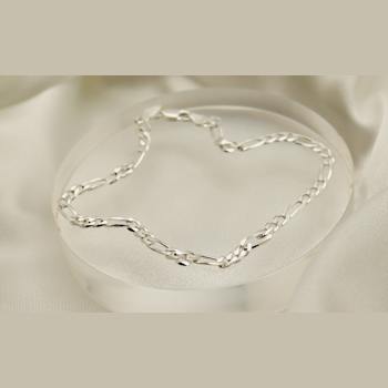 Figaro Chain Necklace In Sterling Silver