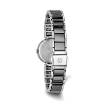 Ladies Charles Hubert Titanium and Ceramic Black Dial Watch