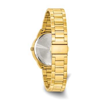 Mens Charles Hubert Gold Plated Stainless Steel Silver-tone Dial Watch