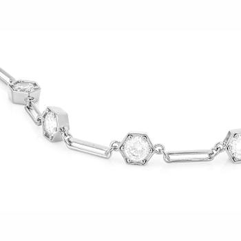CZ Station Bracelet In Sterling Silver