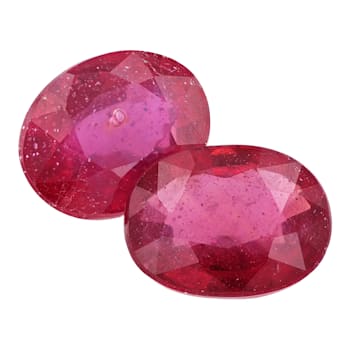 Ruby 9x7mm Oval Matched Pair 5.50ctw