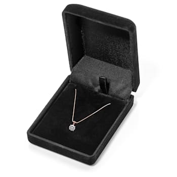 White Cubic Zirconia 14k Rose Gold Pendant With Chain 2.00ctw