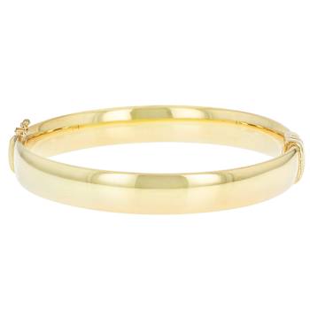Classic Polished Bangle Bracelet In 18K Gold Over Sterling Silver